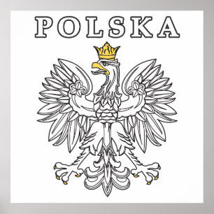 Póster Polska con águila polaca