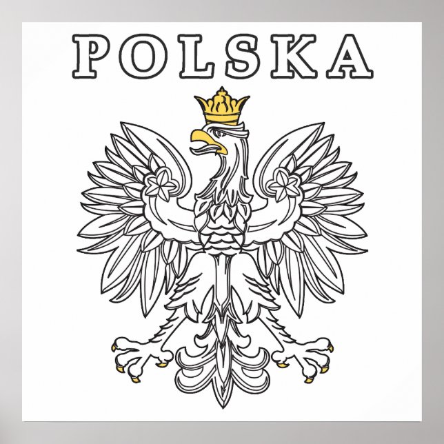 Póster Polska con águila polaca (Frente)