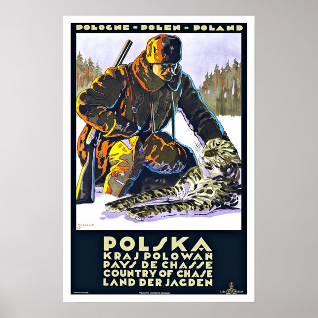 Póster Polska Poland Vintage Travel (Frente)