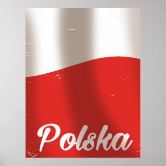 Póster Polska, Polonia poster de viajes vintage