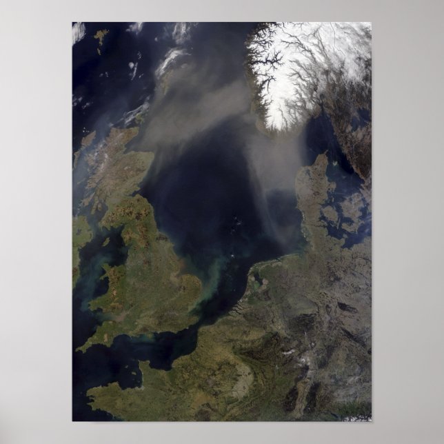 Póster Polvo africano soplando sobre Escocia (Frente)