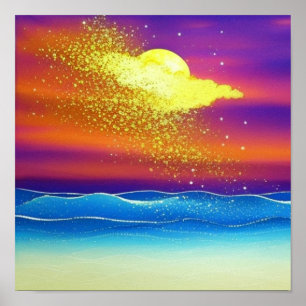 Póster Polvo de oro del Poster del cielo