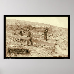 Póster Polvo de oro que mina Rockerville SD 1889