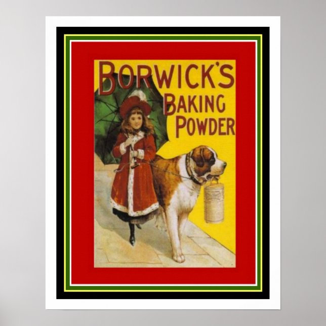 Póster Polvo del Poster publicitario de época Borwick 16  (Frente)