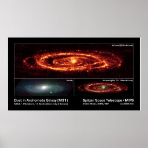 Póster Polvo en la galaxia Andromeda (M31) - Espacio Spit