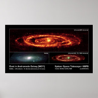 Póster Polvo en la galaxia Andromeda (M31) - Espacio Spit