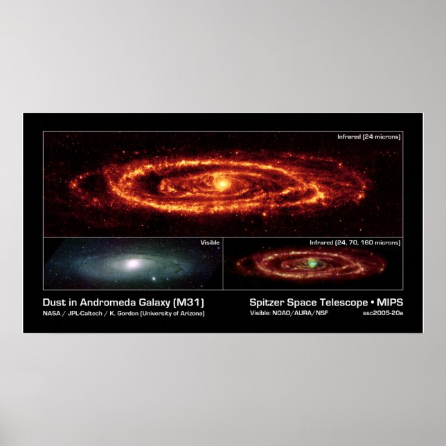 Póster Polvo en la galaxia Andromeda (M31) - Espacio Spit (Frente)