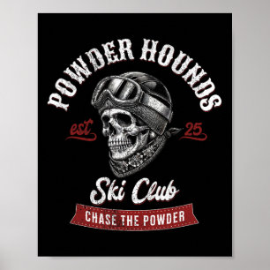 Póster Polvo Hounds Esquí Freestyle Esquiadores Winter Ad