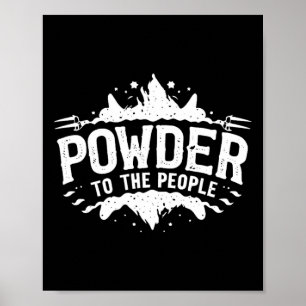 Póster Polvo Para La Gente Esquiando Snowboard