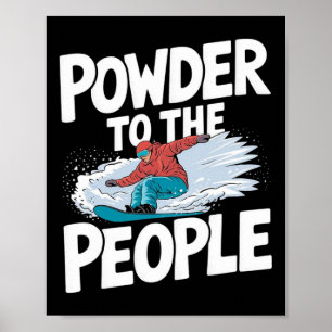 Póster Polvo Para La Gente - Snowboarder Snowboard