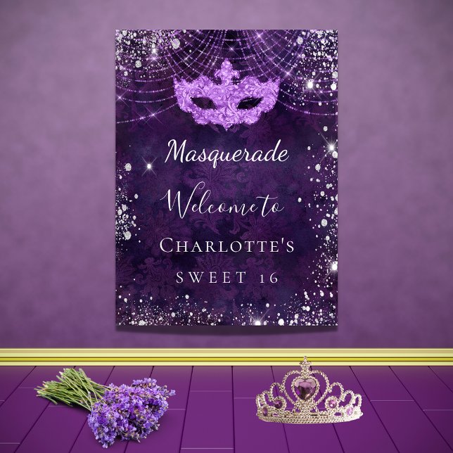 Póster Polvo purpurina de plata morada de mascarada Dulce (Subido por el creador)