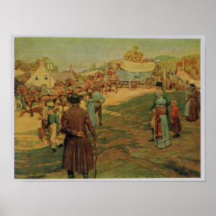 Póster Polvo que lleva a Perry en el lago Erie, 1911
