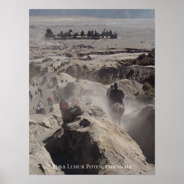 Póster Polvoriento camino al templo Indonesia destino de  (Frente)