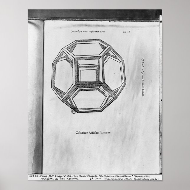 Póster Polyhedron, from 'De Divina Proportione' (Frente)