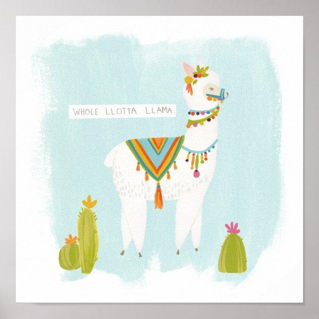 Póster Pom Pom Llama Rama - Lotta Llama entera (Frente)