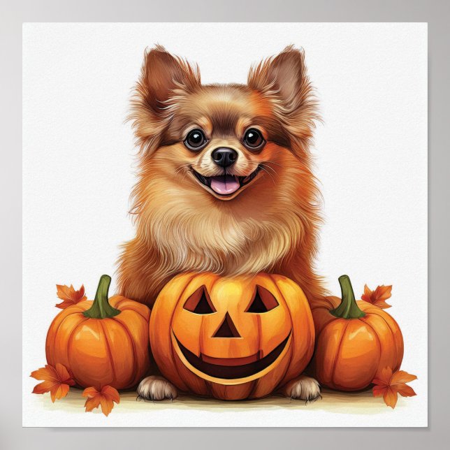 Póster Pomchi y calabaza (Frente)