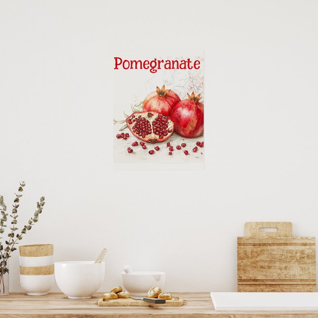 Póster Pomegranate Poster (Cocina)