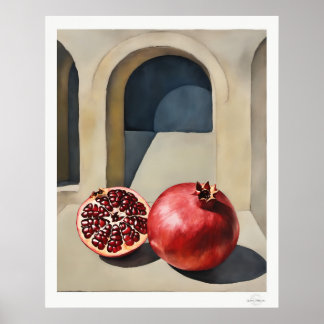 Póster Pomegranate Still Life with Arch Poster