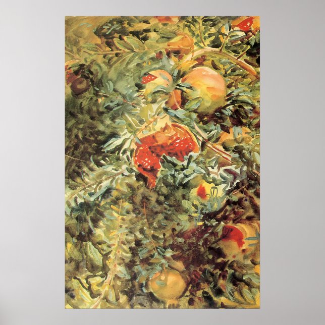 Póster Pomegranates II de John Singer Sargent (Frente)