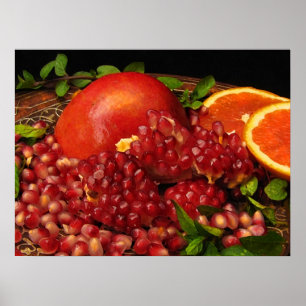 Póster Pomegranato, Naranja y menta