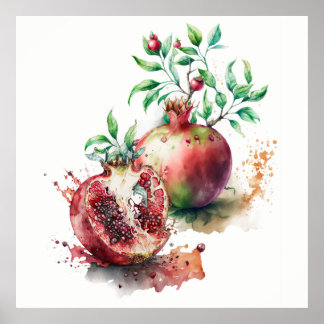 Póster Pomegranatos acuáticos