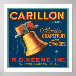 Póster Pomelo de la Florida de la marca del carillón