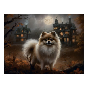 Póster Pomerania de Halloween de Terror