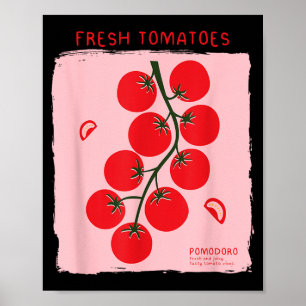 Póster Pomodoro Freschi Tomates Frescos Verano Italiano