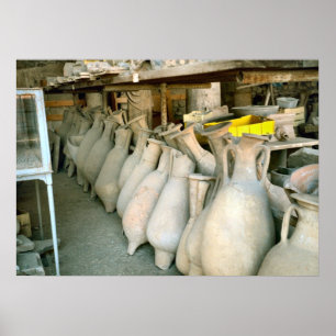 Póster Pompeya, amphorae romanos