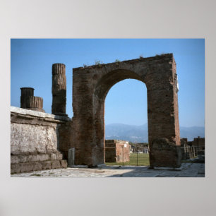 Póster Pompeya, puerta de enlace romana