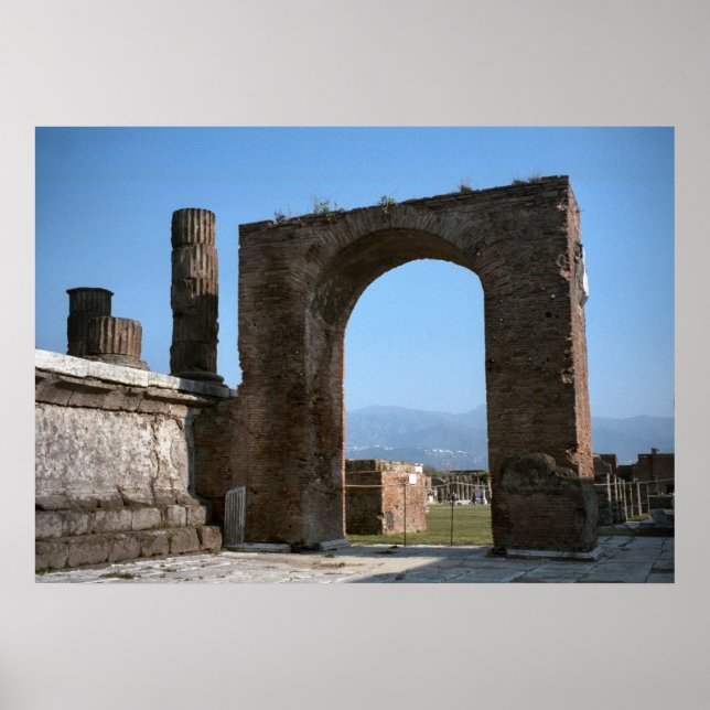 Póster Pompeya, puerta de enlace romana (Frente)