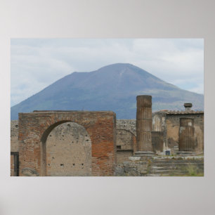 Póster Pompeya-Vesuvio