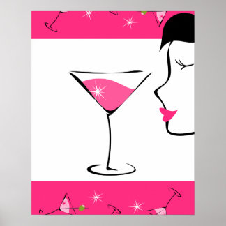 Póster Pon tu oliva en el Martini