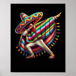Póster Poncho Cinco De Mayo Dab Fiesta Bo