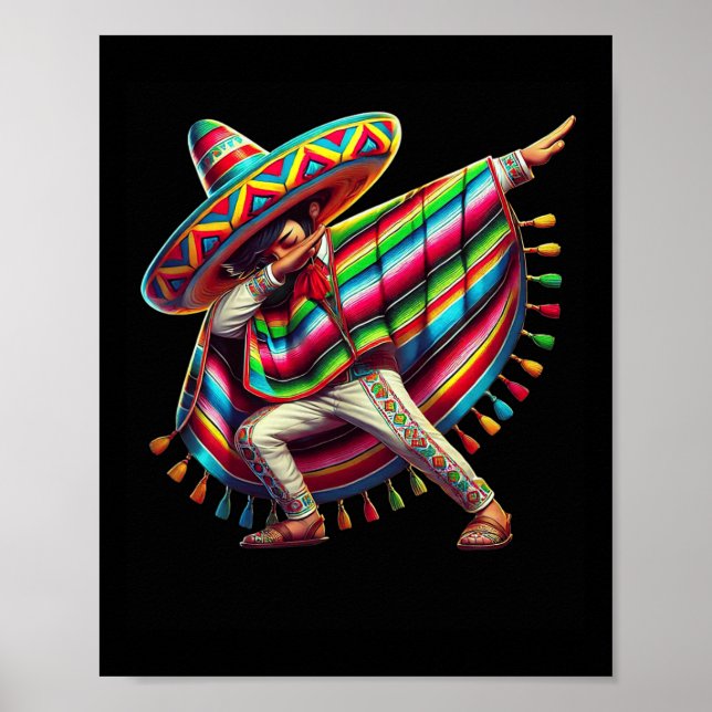Póster Poncho Cinco De Mayo Dab Fiesta Bo (Frente)