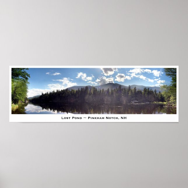 Póster Pond perdido ~ Pinkham Notch, NH (Frente)