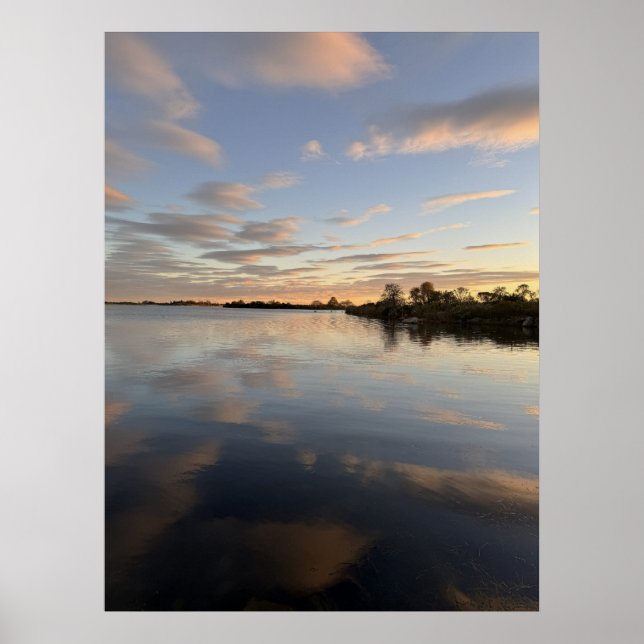 Póster Pond Waterscape Sunset Photo Poster (Frente)