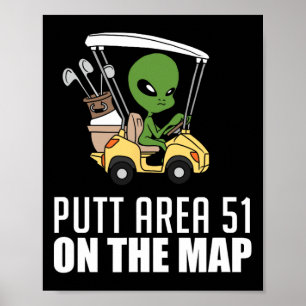 Póster Poner el Área Cincuenta y Uno 51 en el Mapa Jugado