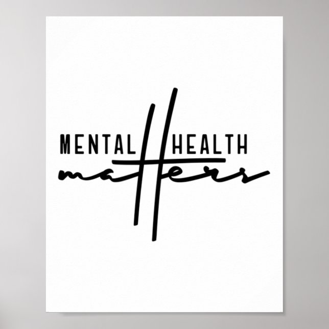 Póster Poner fin a los problemas mentales del estigma (Frente)