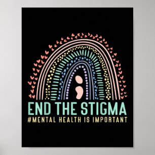 Póster Poner fin al estigma de la salud mental es importa