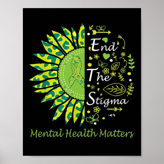 Póster Poner fin al estigma de los problemas de salud men (Frente)