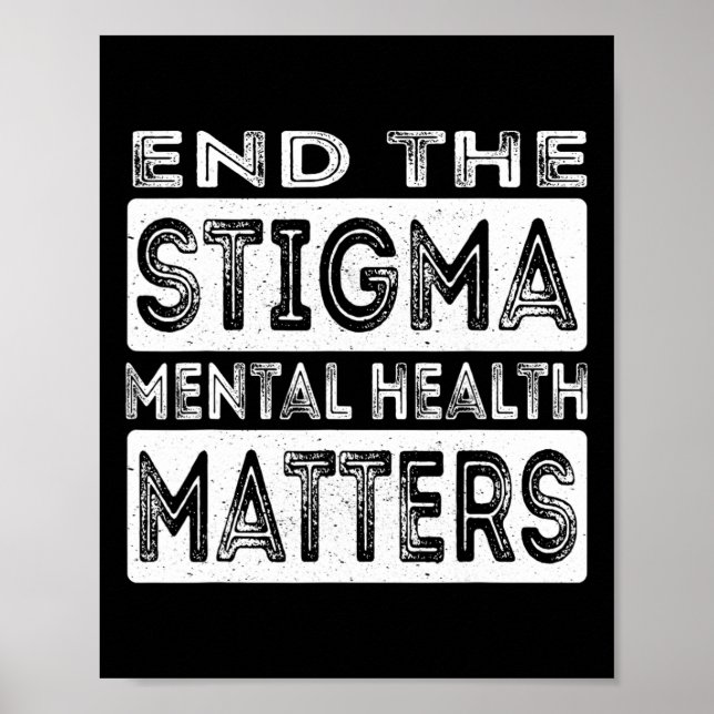 Póster Poner fin al estigma de los problemas de salud men (Frente)