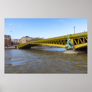 Póster Poner Mirabeau sobre el Sena - París Francia.