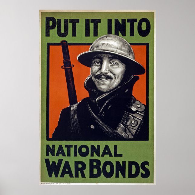 Póster Ponerlo en bonos de guerra nacional (lienzo) (Frente)