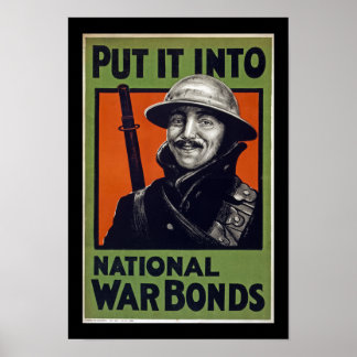 Póster Ponerlo en los bonos de guerra nacional (frontera)