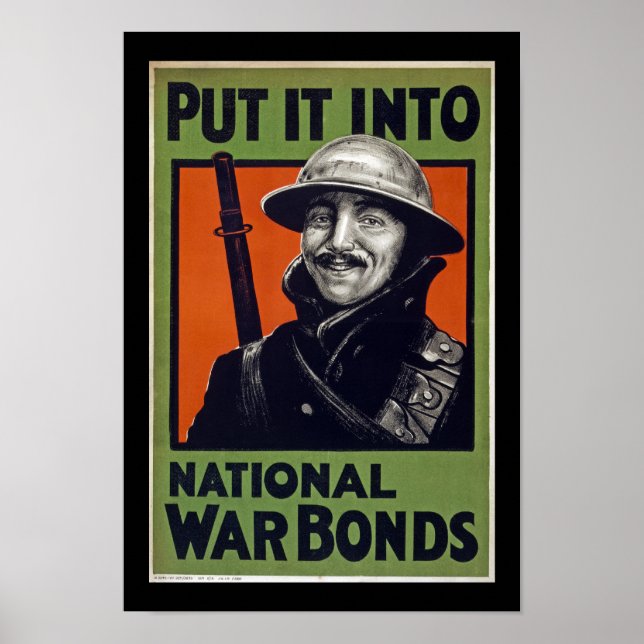 Póster Ponerlo en los bonos de guerra nacional (frontera) (Frente)