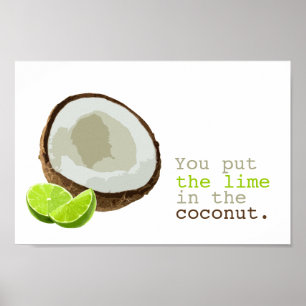 Póster Pones la lima en el coco