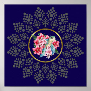 Póster Ponga su propio Mandala con la imagen del centro d