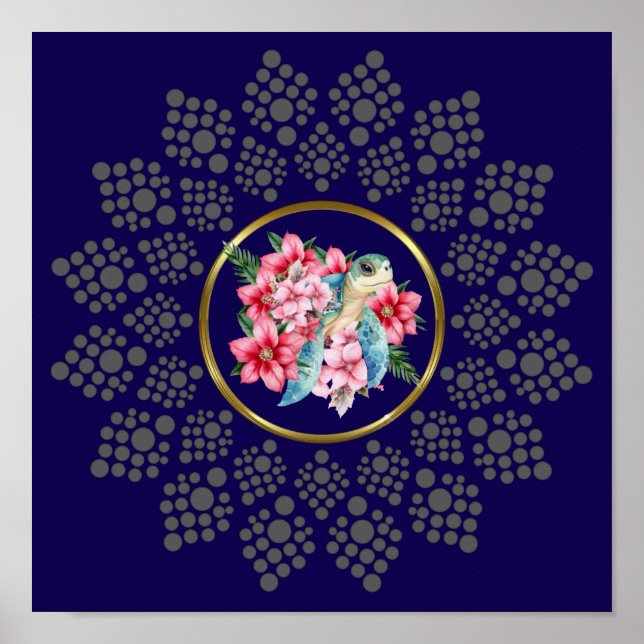 Póster Ponga su propio Mandala con la imagen del centro d (Frente)