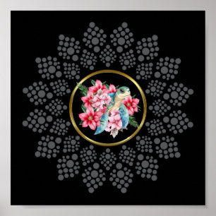 Póster Ponga su propio Mandala con la imagen del centro d